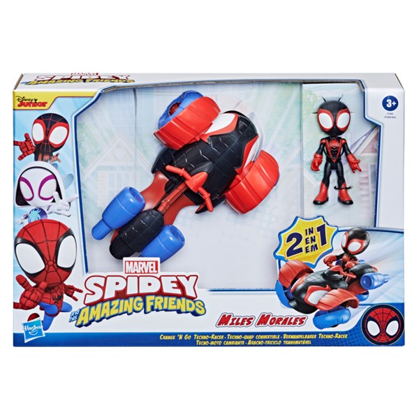 Marvel Spidey and His Amazing Friends Miles Morales, Feature Vehicle 2-in-1 - 2