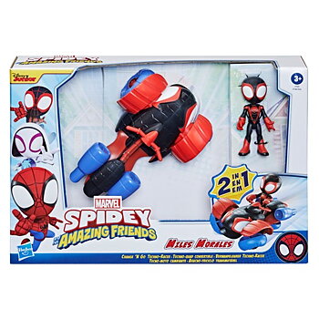 Marvel Spidey and His Amazing Friends Miles Morales, Feature Vehicle 2-in-1