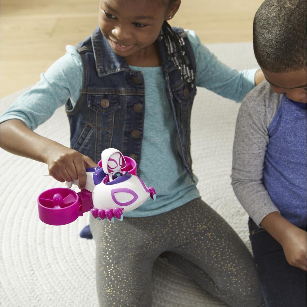 Marvel Spidey and His Amazing Friends Ghost-Spider, Feature Vehicle 2-in-1 - 8