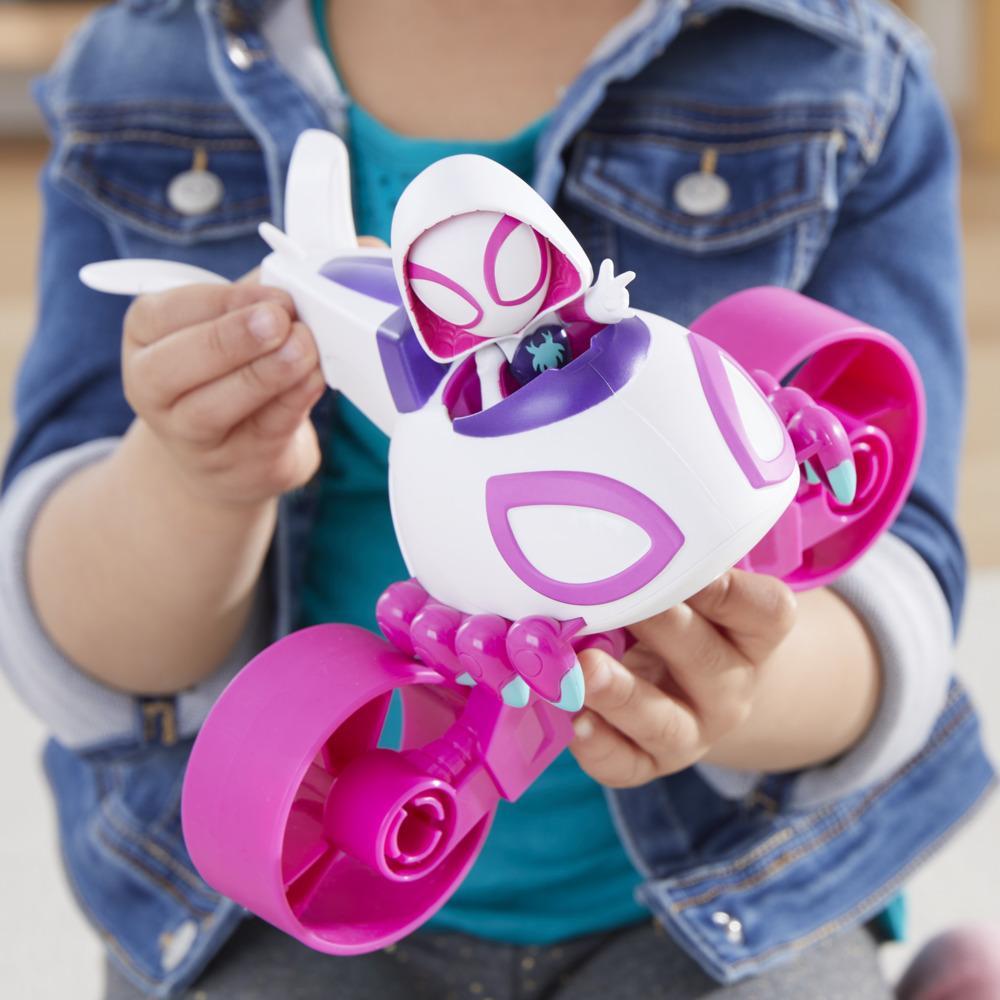 Marvel Spidey and His Amazing Friends Ghost-Spider, Feature Vehicle 2-in-1 - 4
