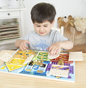 Aktivitetsleksak, Låsbräda, Låspussel - Melissa & Doug