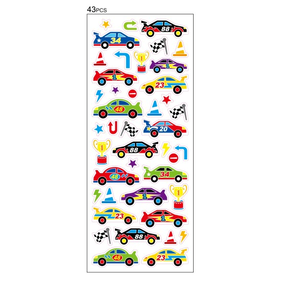 Klistermärken, Stickers, Racer Bilar - Tinka