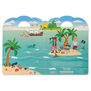 Återanvändbara tjocka stickers,  Pirat - Melissa & Doug