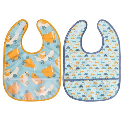 Haklapp 2-pack Bilar, Blå - Rätt start - 2