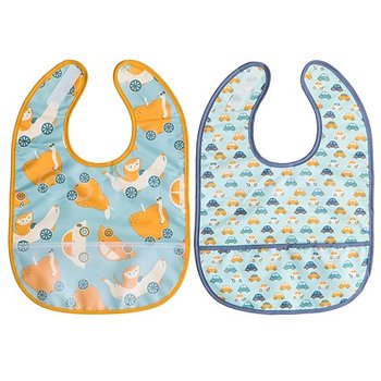 Haklapp 2-pack Bilar, Blå - Rätt start