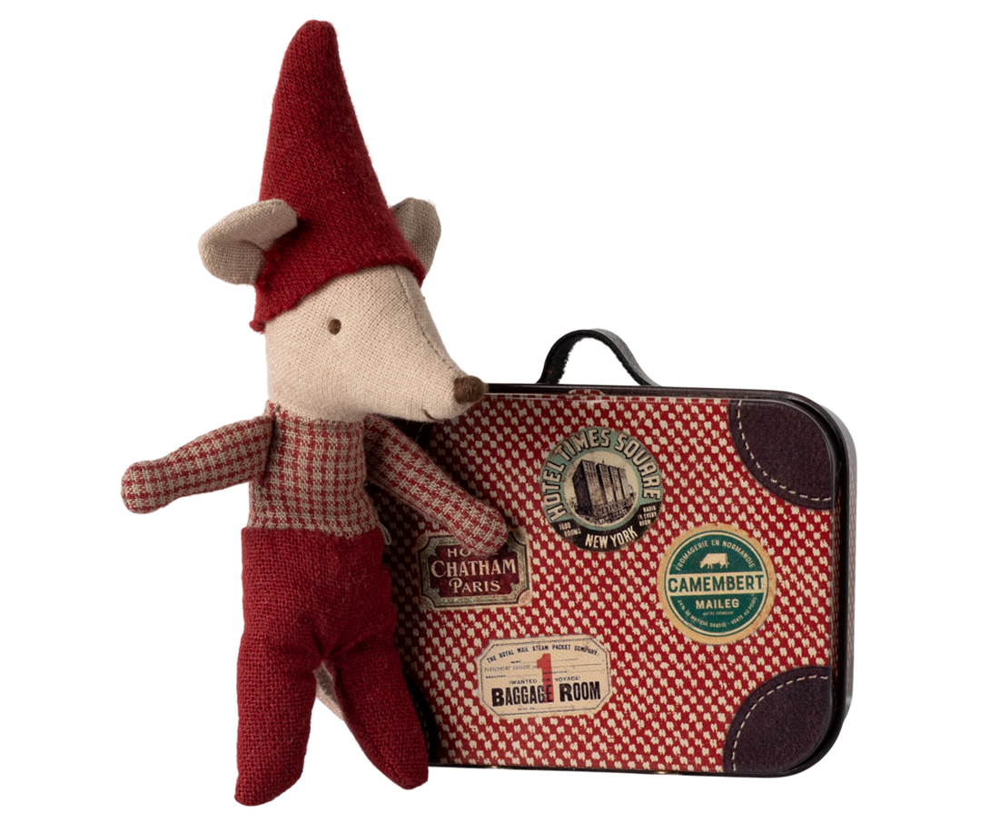 Christmas mouse, Baby in suitcase - Maileg