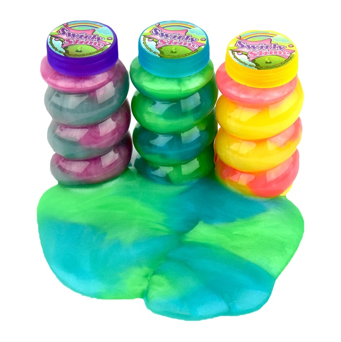 Skruvad 2 färgad Slime - Robetoy