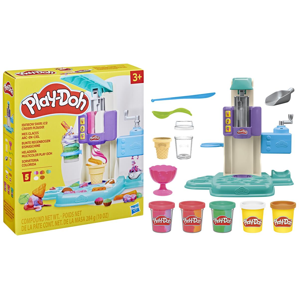 Play-Doh Lera Kitchen Creations Playset Rainbow Swirl Ice Cream - 3