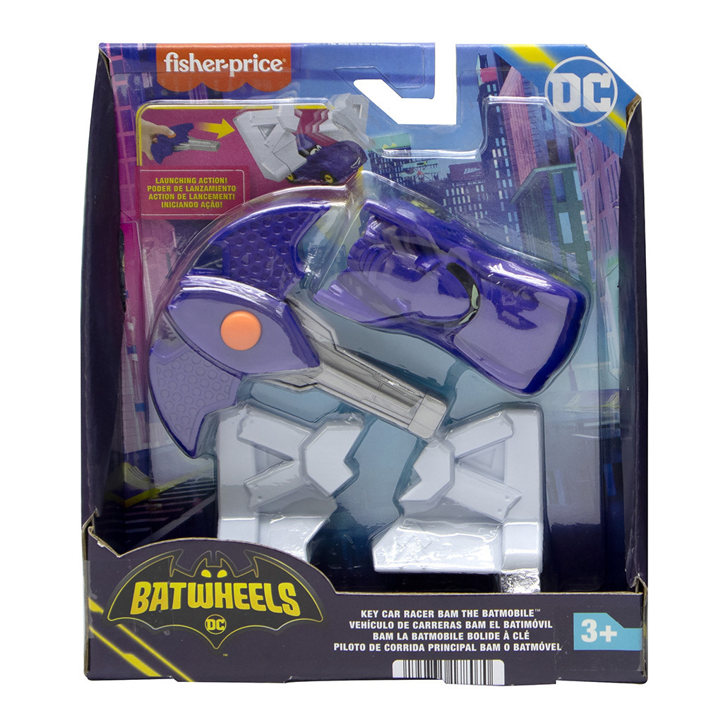 Fisher Price Batwheels 1:55 Die-Cast Key Racer, Bam the Batmobile - 2