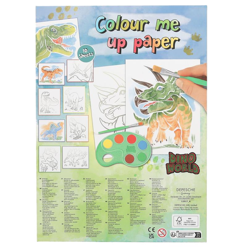 Dino World Colour Me Up Papper - 3