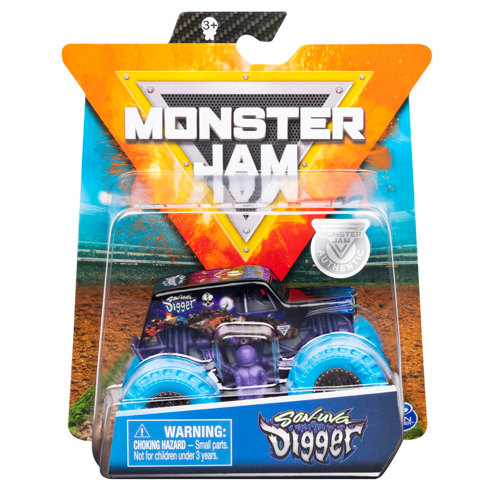 Monster Jam 1:64 Single Pack Son Wa Digger, Lila