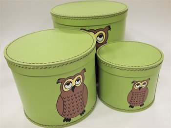Rund Förvaringsbox, Ugglor - Balders