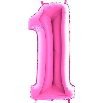 Stor Sifferballong i Folie 1, Rosa