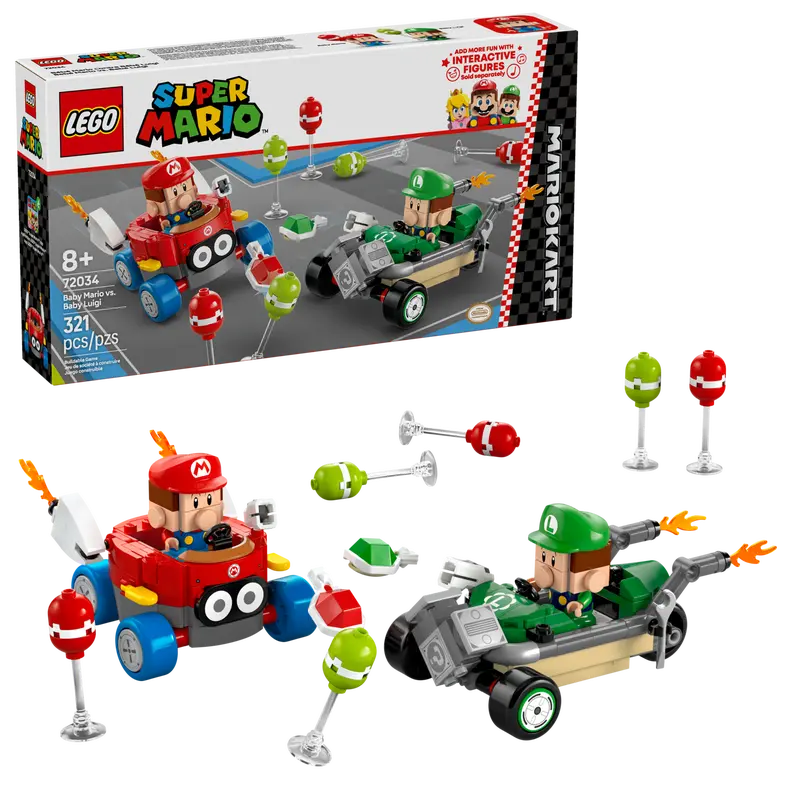 Lego Super Mario 72034 Mario Kart™  Baby Mario mot Baby Luigi