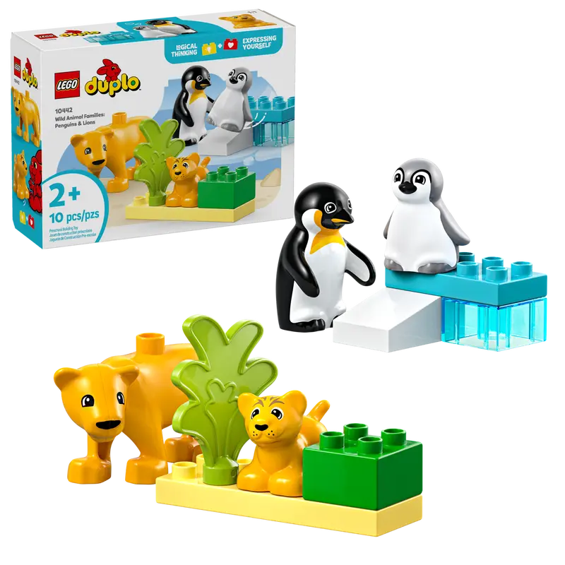 Lego Duplo 10442 Vilda djurfamiljer: Pingviner och lejon