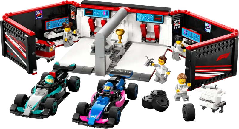 Lego City 60444 F1® garage & Mercedes-AMG & Alpine bilar