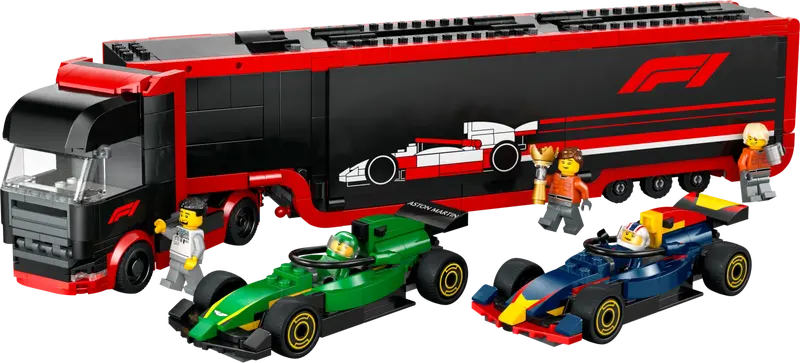 Lego City 60445 F1® lastbil med RB20 & AMR24 F1® bilar - 3