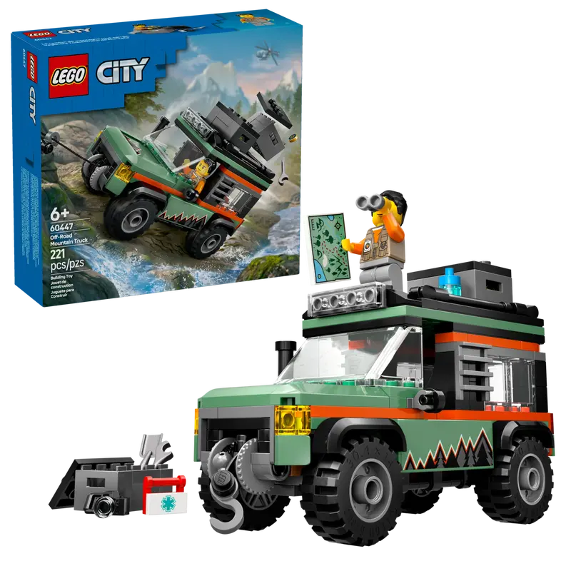 Lego City 60447 4-hjulsdriven terrängbil för bergskörning