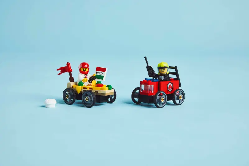 Lego City 60458 Pizzabil mot brandbil racingpaket - 3