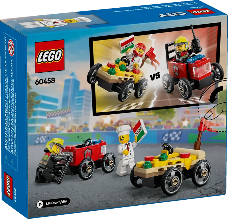 Lego City 60458 Pizzabil mot brandbil racingpaket - 6