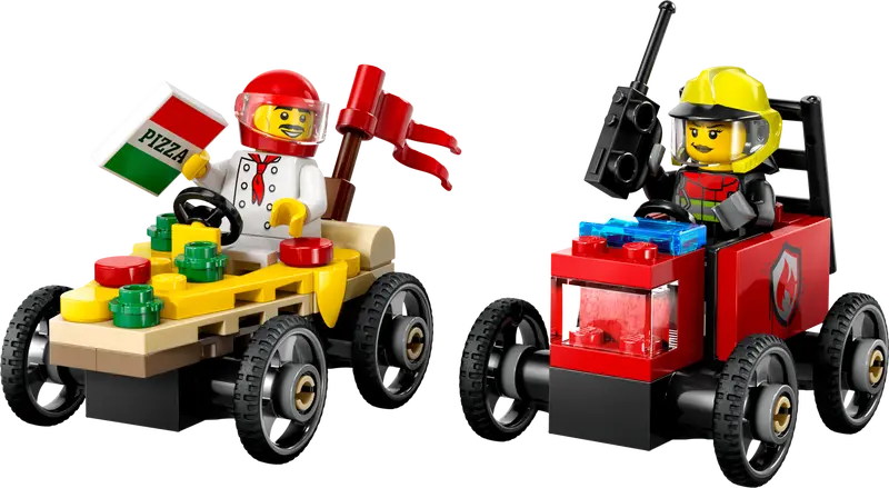 Lego City 60458 Pizzabil mot brandbil racingpaket