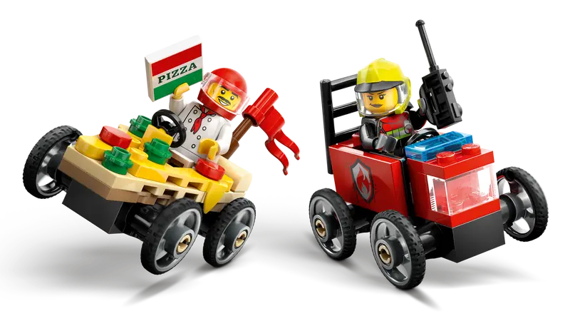 Lego City 60458 Pizzabil mot brandbil racingpaket - 8
