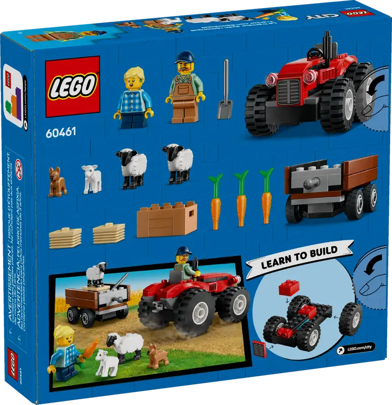 Lego City 60461 Röd jordbrukstraktor med släp och får - 4