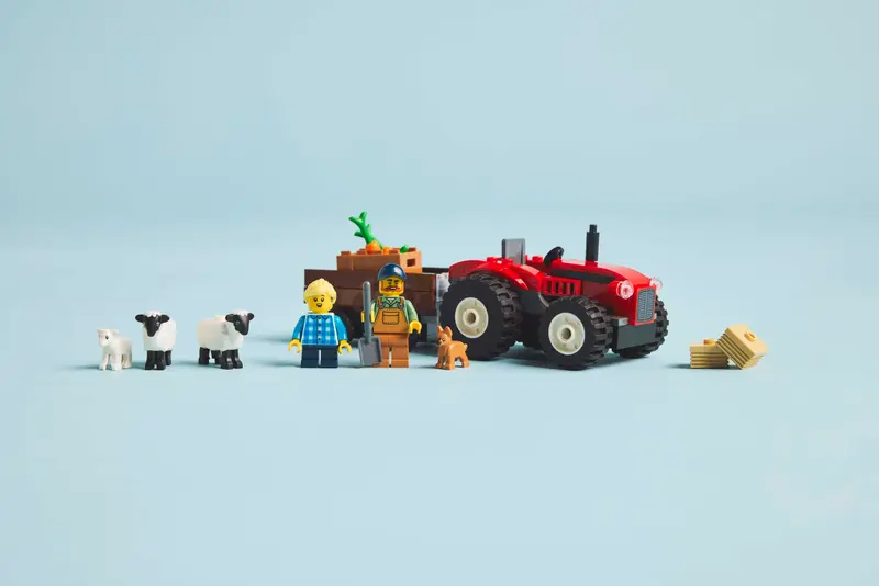 Lego City 60461 Röd jordbrukstraktor med släp och får - 6