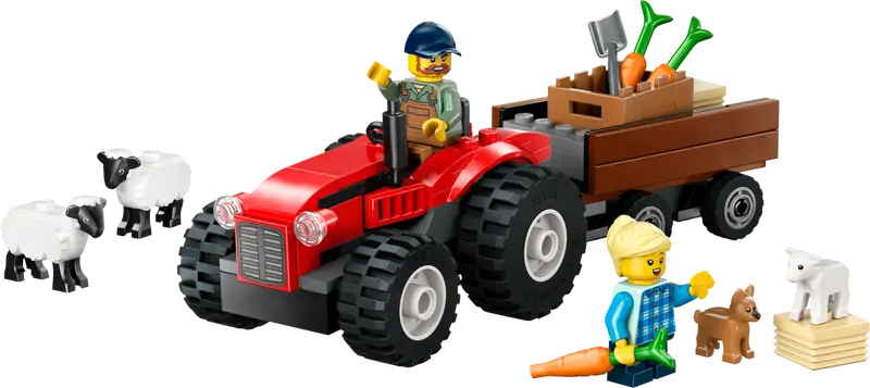 Lego City 60461 Röd jordbrukstraktor med släp och får - 3