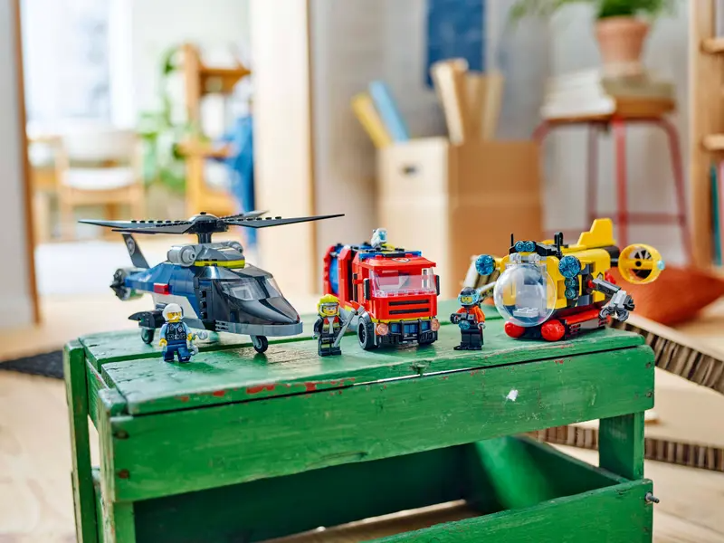 Lego City 60462 Helikopter, brandbil och ubåt - 7