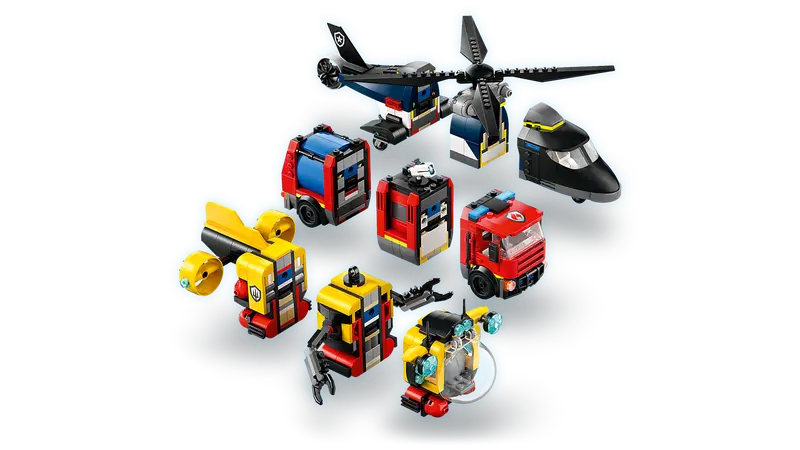 Lego City 60462 Helikopter, brandbil och ubåt - 5