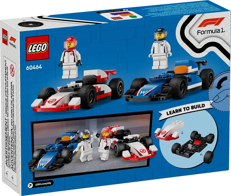 Lego City 60464 F1® Williams Racing & Haas F1® racerbilar - 7