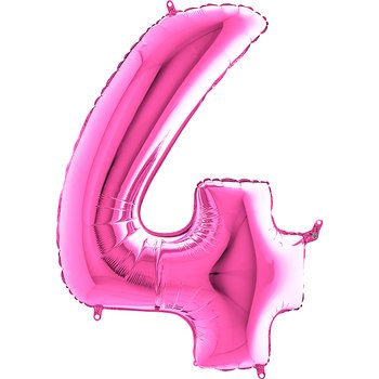 Stor Sifferballong i Folie 4, Rosa