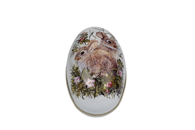 Plåtägg Bunnies & Flowers, stor - Bromma Kortförlag
