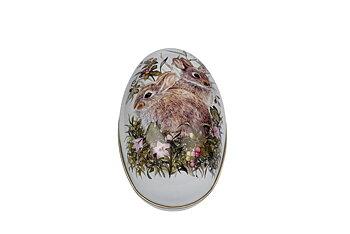 Plåtägg Bunnies & Flowers, stor - Bromma Kortförlag