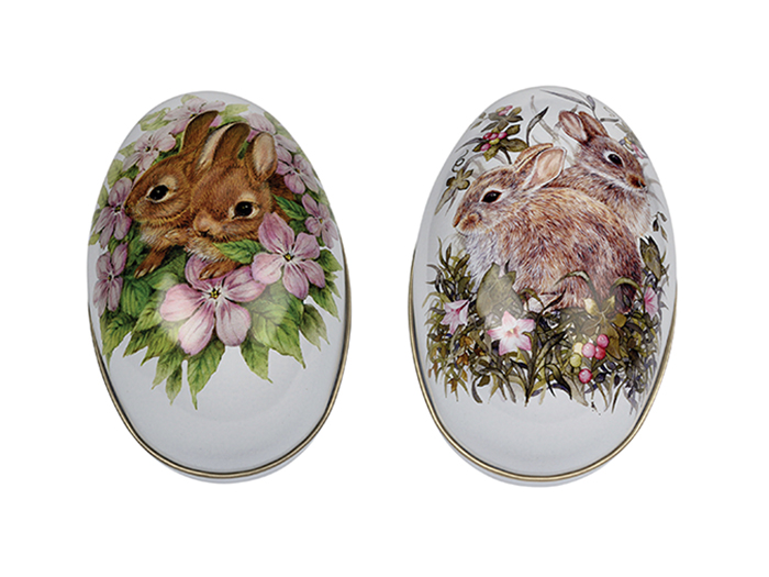 Plåtägg Bunnies & Flowers, stor - Bromma Kortförlag - 2