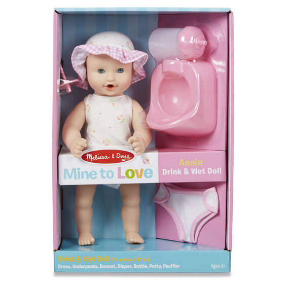 Docka Annie, Drink & Wet doll - Melissa & Doug - 3