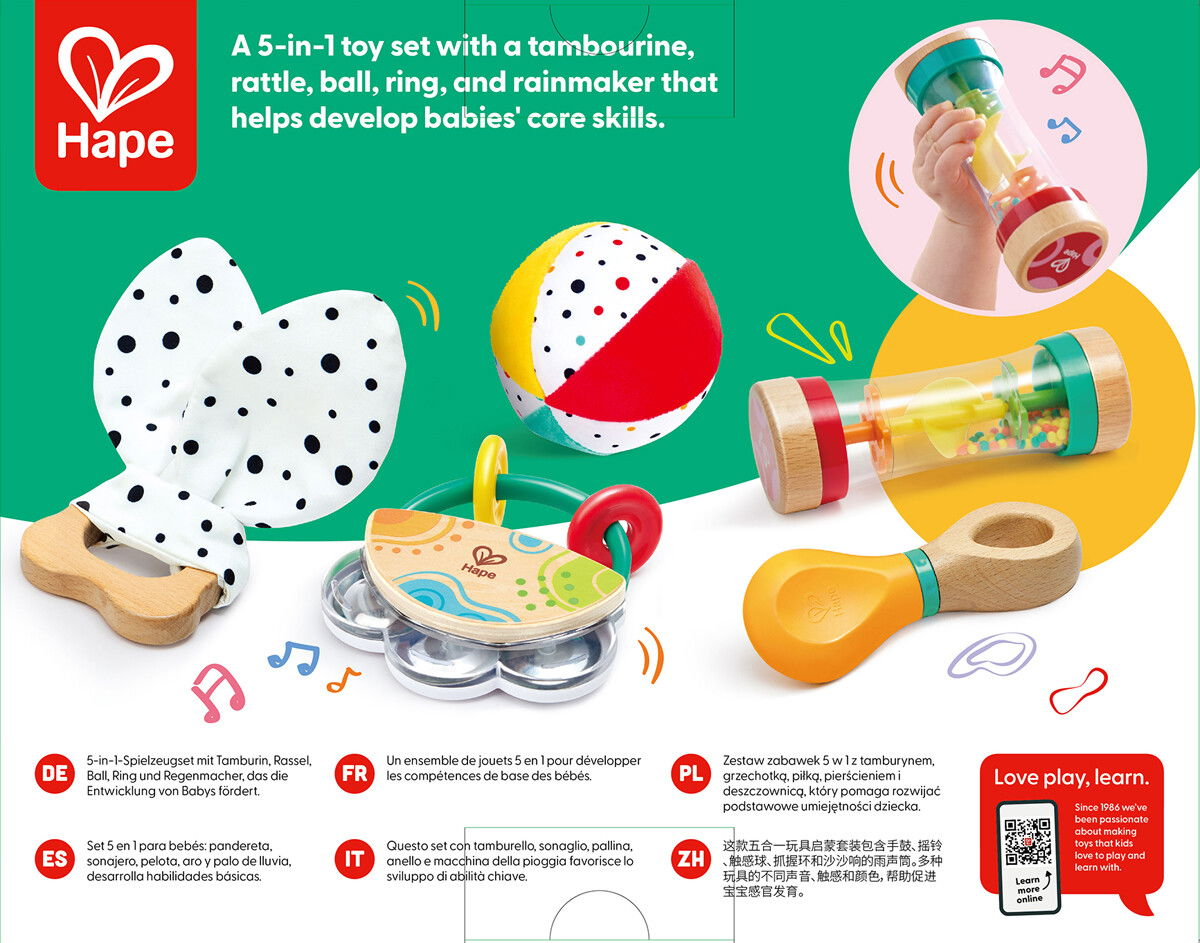 Hape 5 In 1 Baby Sensory Set - 8