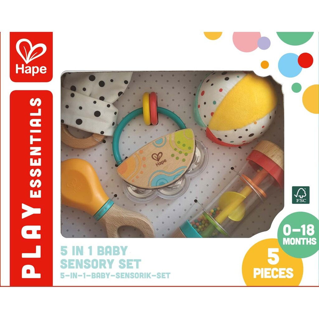 Hape 5 In 1 Baby Sensory Set - 6