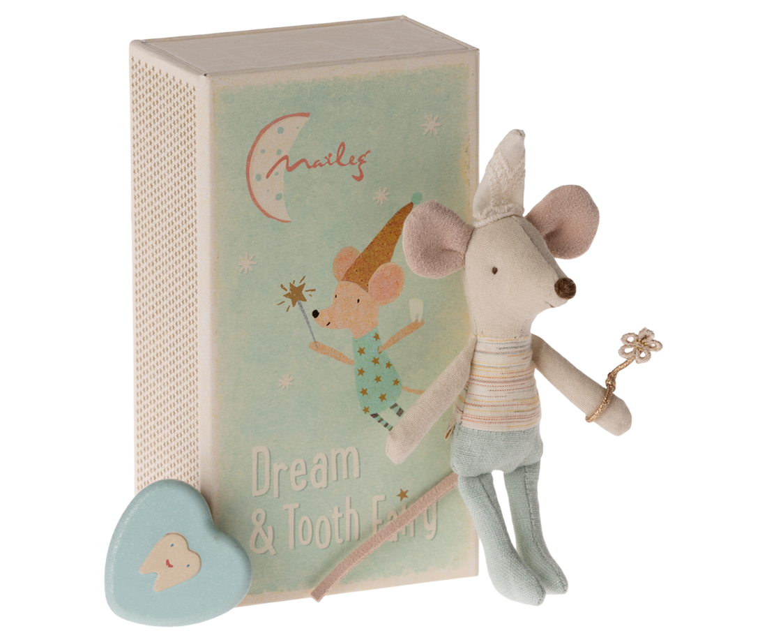 Tooth fairy mouse, Little brother in matchbox - Maileg - 3