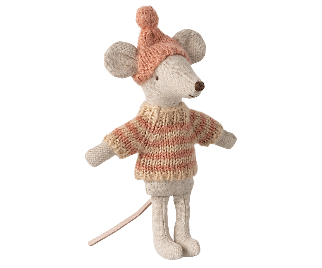 Knitted sweater and hat, Big sister mouse - Maileg - 2