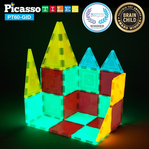 Picasso-Tiles 60 bitar Glow in the Dark - 2
