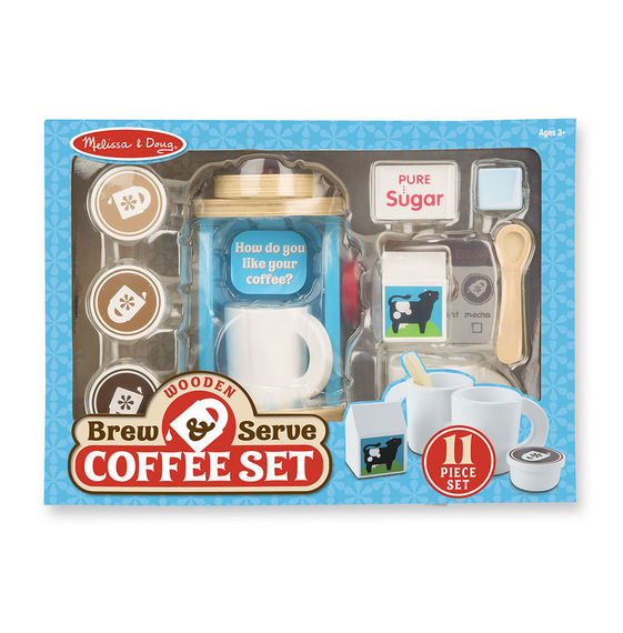 Kaffebryggare i Trä, Kaffekapselmaskin i trä - Melissa & Doug - 4