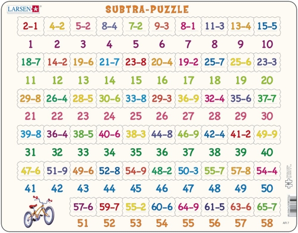 Subtraktionspussel, Subtra-Puzzle -  Larsen