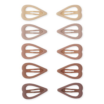 Mini Hairclips Heart, Rouge - Konges Sløjd