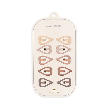 Mini Hairclips Heart, Rouge - Konges Sløjd