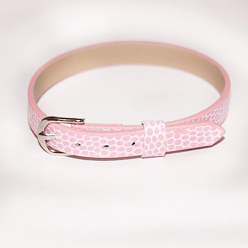 Armband till Namnarmband Krokodilmönster, Ljusrosa - Busy Lizzie