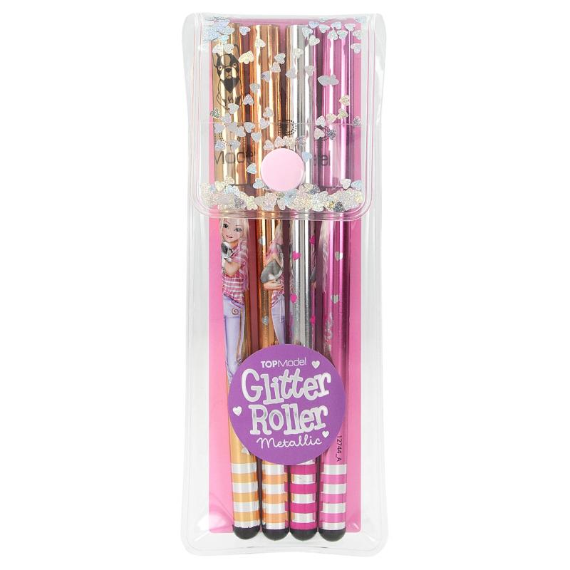 TOPModel Glittergelpennor Metallic, 4-Pack