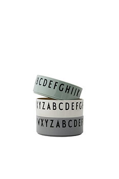 Breakfast, Lunch & Dinner skålar 3-Pack Grön - Design Letters