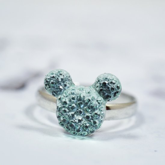 Strass Barnring, Mickey, Mint - Busy Lizzie
